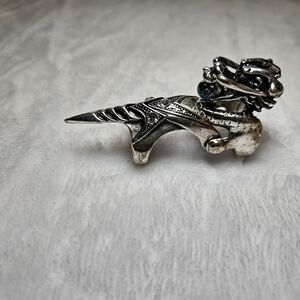 Silver Dragon Claw Ring